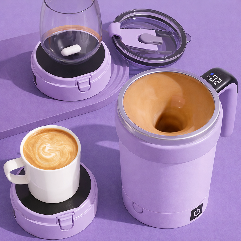 Automatic Self-Stirring Coffee Mug - Purple