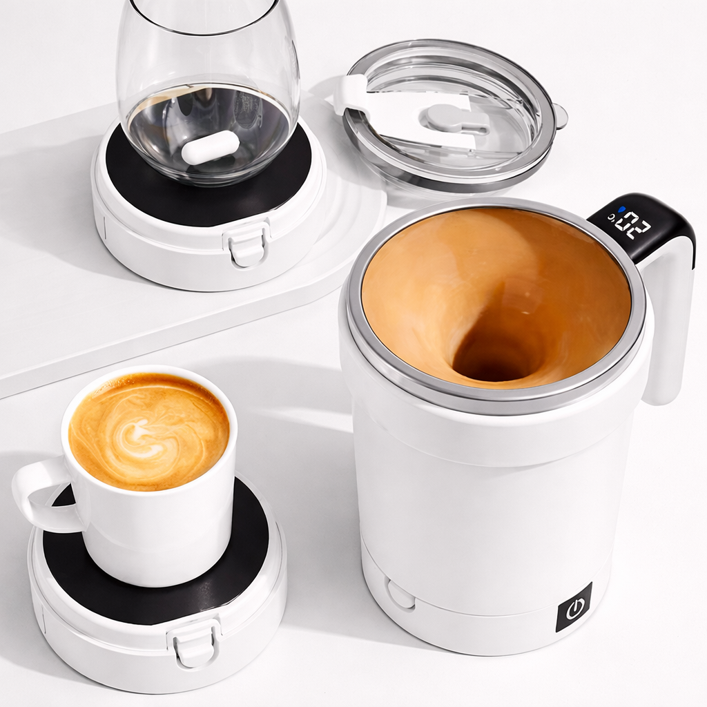 Automatic Self-Stirring Coffee Mug - White