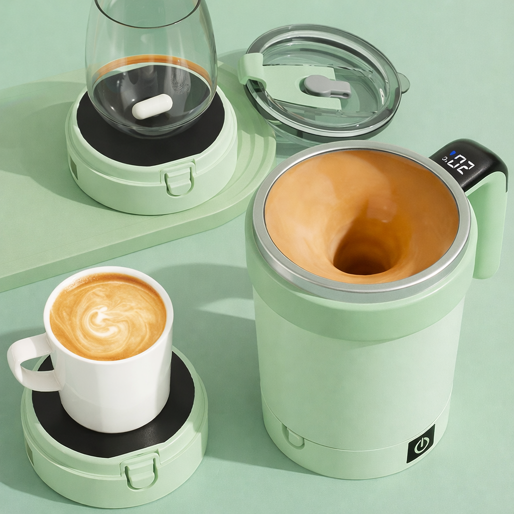 Automatic Self-Stirring Coffee Mug - Green