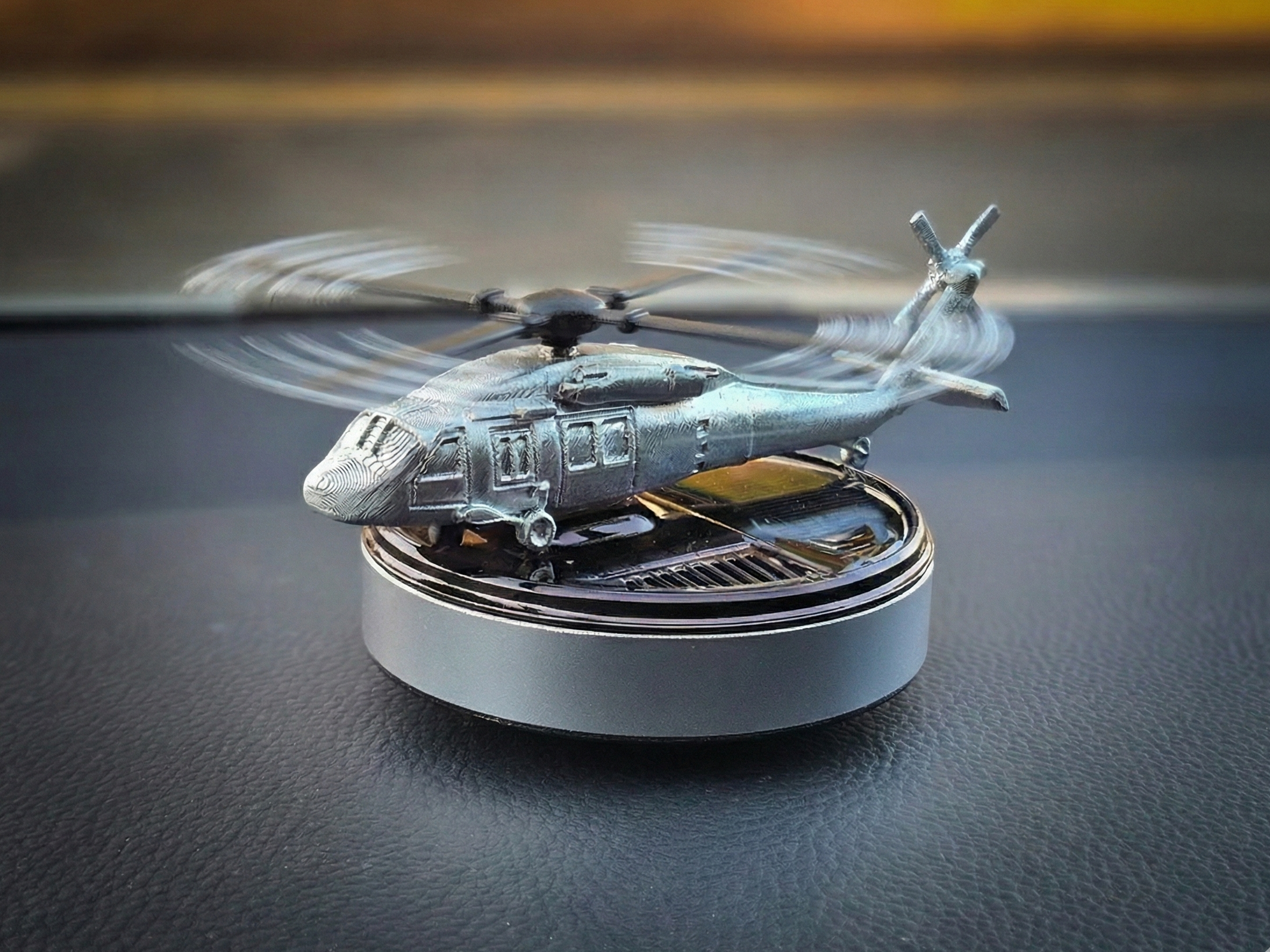 Solar Powered Helicopter Car Air Freshener - UH60