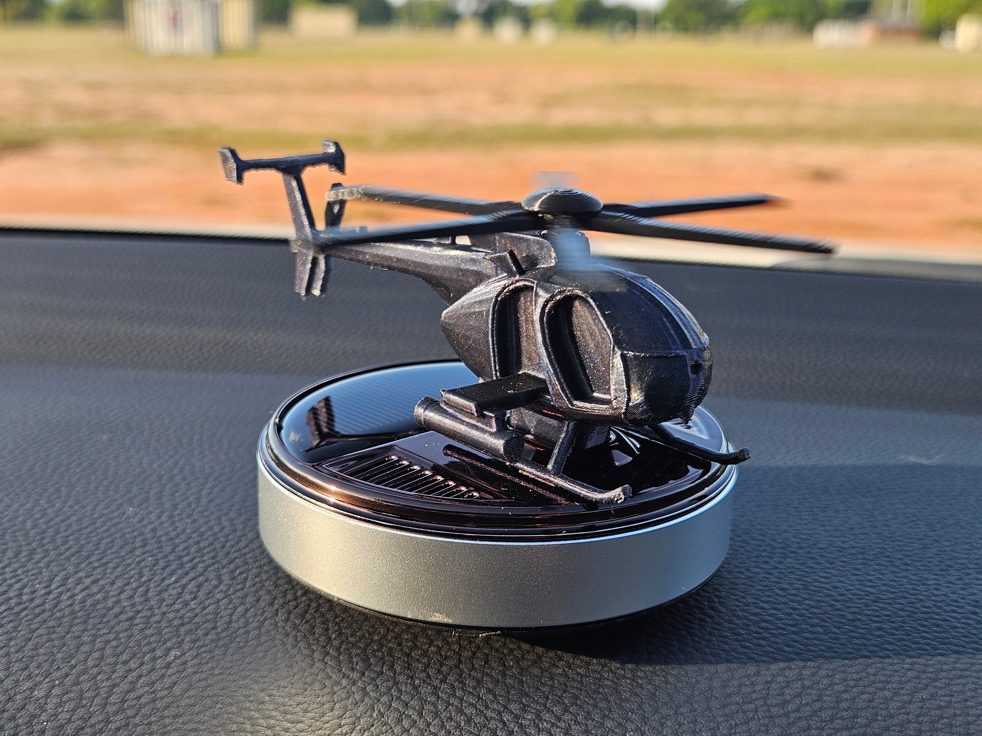 Solar Powered Helicopter Car Air Freshener - Little Bird